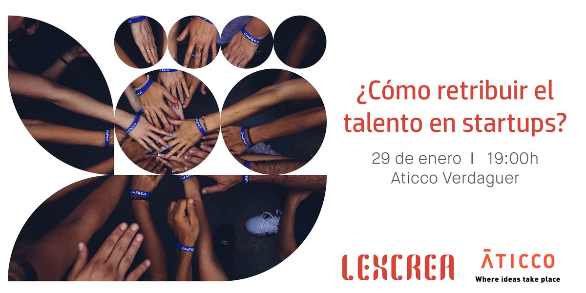 Lexcrea1's tweet photo. ¿Todavía no te apuntaste para el #LexEvent sobre la retribución del talento en startups en @AticcoBCN?@PerezPombo hablará sobre la fiscalidad, @SilviMtnezLosas sobre la parte legal y Jordi Fabregas sobre el reclutamiento de posiciones claves para startups. https://t.co/A8hQ1qtrZu https://t.co/maSj8iwfTG
