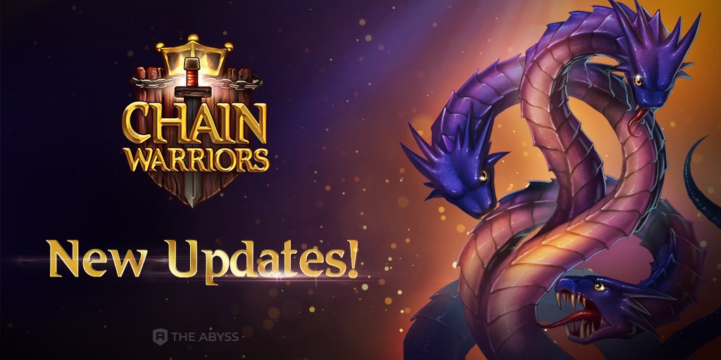 ChainWarriors's tweet photo. We have released the new updates recently! Check out what's new in the game on @TheAbyss 💥💥💥

Find details here: https://t.co/E9VxeHLWvJ

 #blockchaingaming #ChainWarriors https://t.co/z7jsvVrPnF