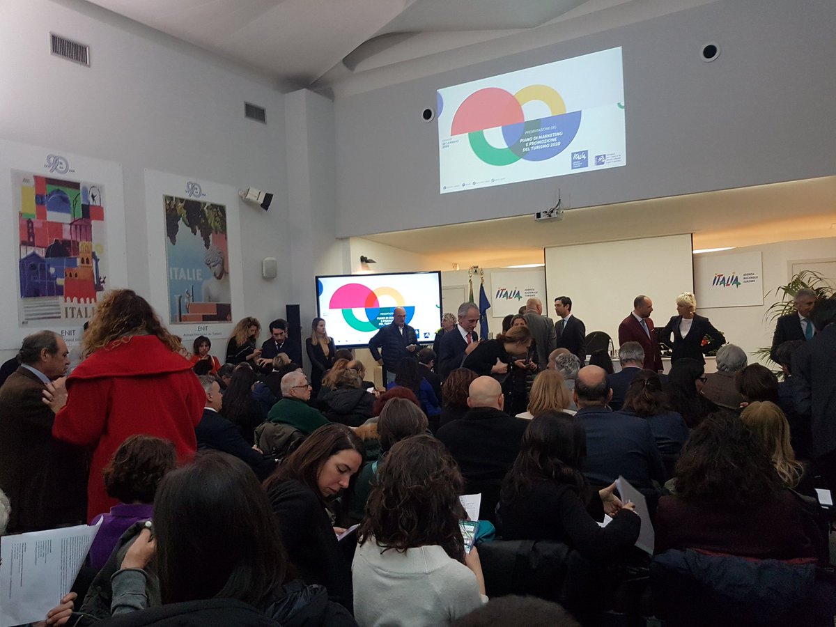 Gran folla alla presentazione del Piano Annuale del turismo dell'Enit: oltre 480 iniziative previste nel 2029 e partecipazione a 40 fiere turistiche nel mondo, tra cui Dubai 2020 e gli Stati Generali della Montagna.