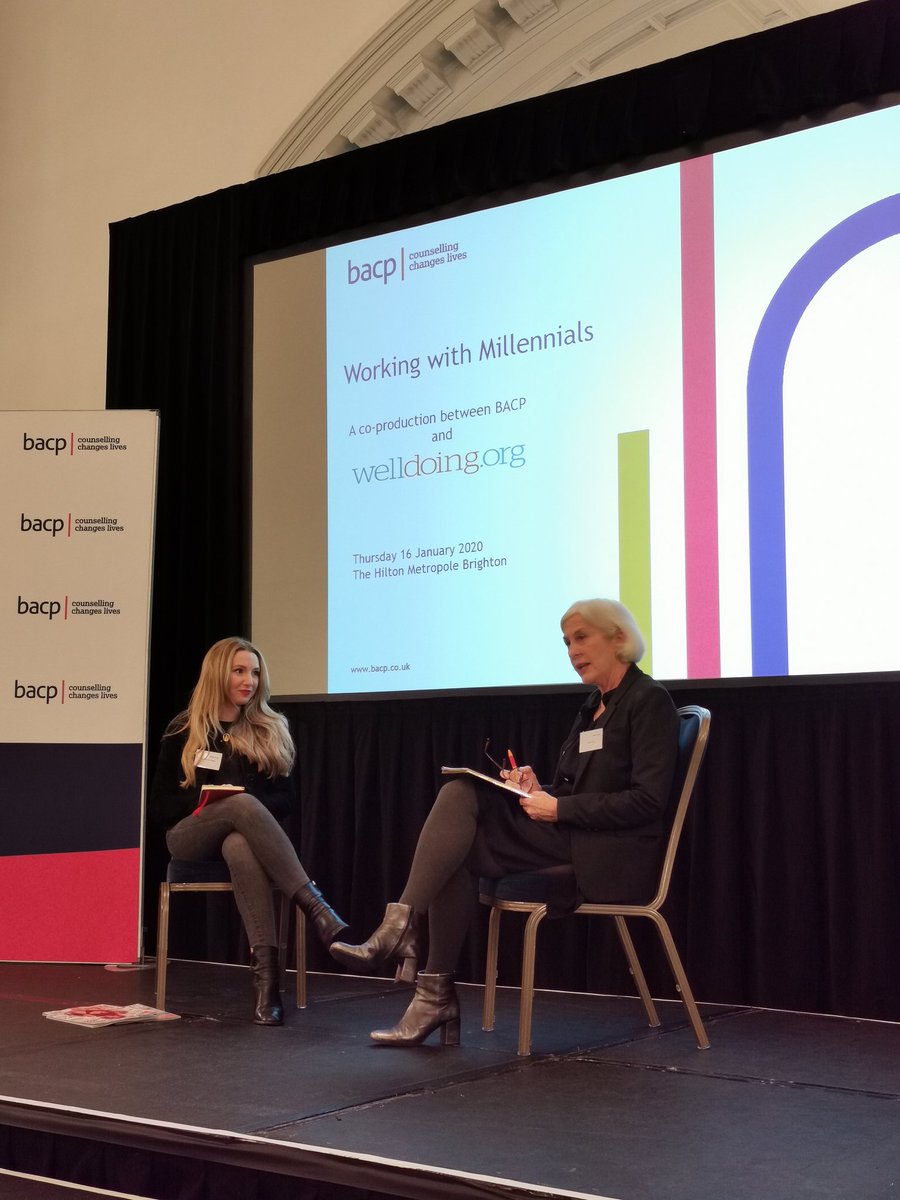 CSMembership's tweet photo. @DervishOKane and @LouiseChunn  on the pressures of social media for millennials @BACP @Welldoing_Org  #workingwithmillennials https://t.co/EiGBKaY3uK