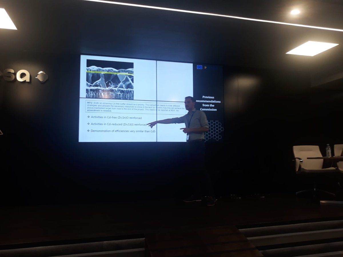 STARCELL_H2020's tweet photo. ➡️Final @STARCELL_H2020 Review Meeting is now running
 
📅 16-17 Jan 2020
📍 Hosted by @AyesaNews #Sevilla (Spain)

Presentation by Edgardo Saucedo @IREC_Energia, coordinator of STARCELL

#PV #modules #integration #innovation https://t.co/hGmZAGmPdp