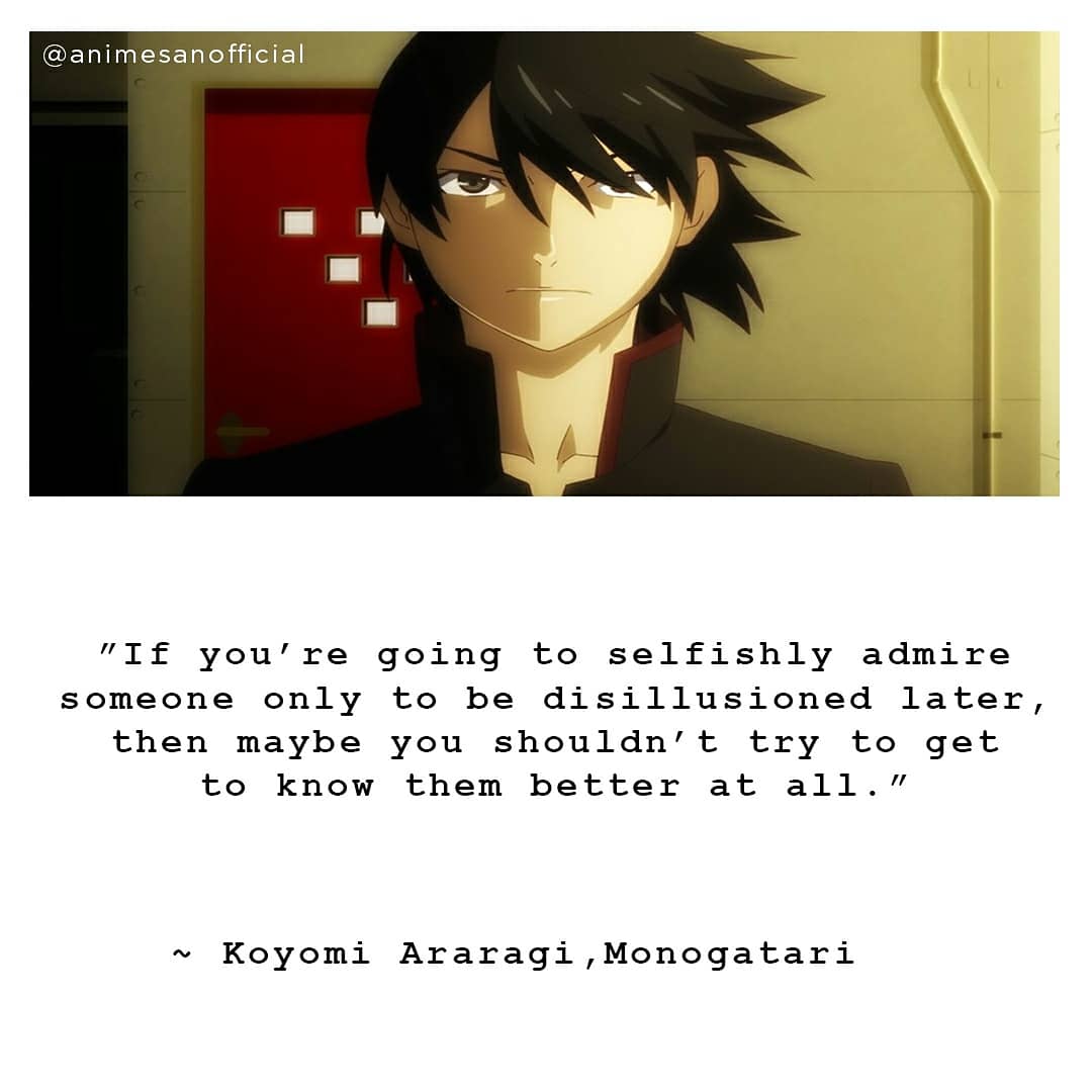AnimeSan14's tweet photo. Have you watched Monogatari series yet?
@TheAn1meMan @Tekking101 
#animelosangeles2020 #AnimeAwards #anime #animememes #qoutes https://t.co/c4WsYEMS2G