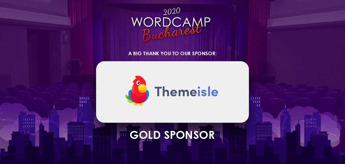 📣 We are so excited to announce <a href="/ThemeIsle/">Themeisle</a> as our Gold Sponsor this year. See you all at WordCamp Bucharest 2020!
👉 2020.bucharest.wordcamp.org/2020/01/16/a-b…

🎟 Don’t forget to book your place in advance - tickets are now available for sale &amp; seats are limited! bit.ly/wcbuc2020ticke…

#wcbuc