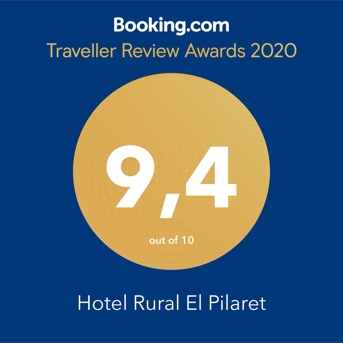 ¡Estamos de celebración! Un año más <a href="/bookingcom/">Booking.com</a> nos premia con esta puntuación. #Booking  #bookingyeah #bookingcom