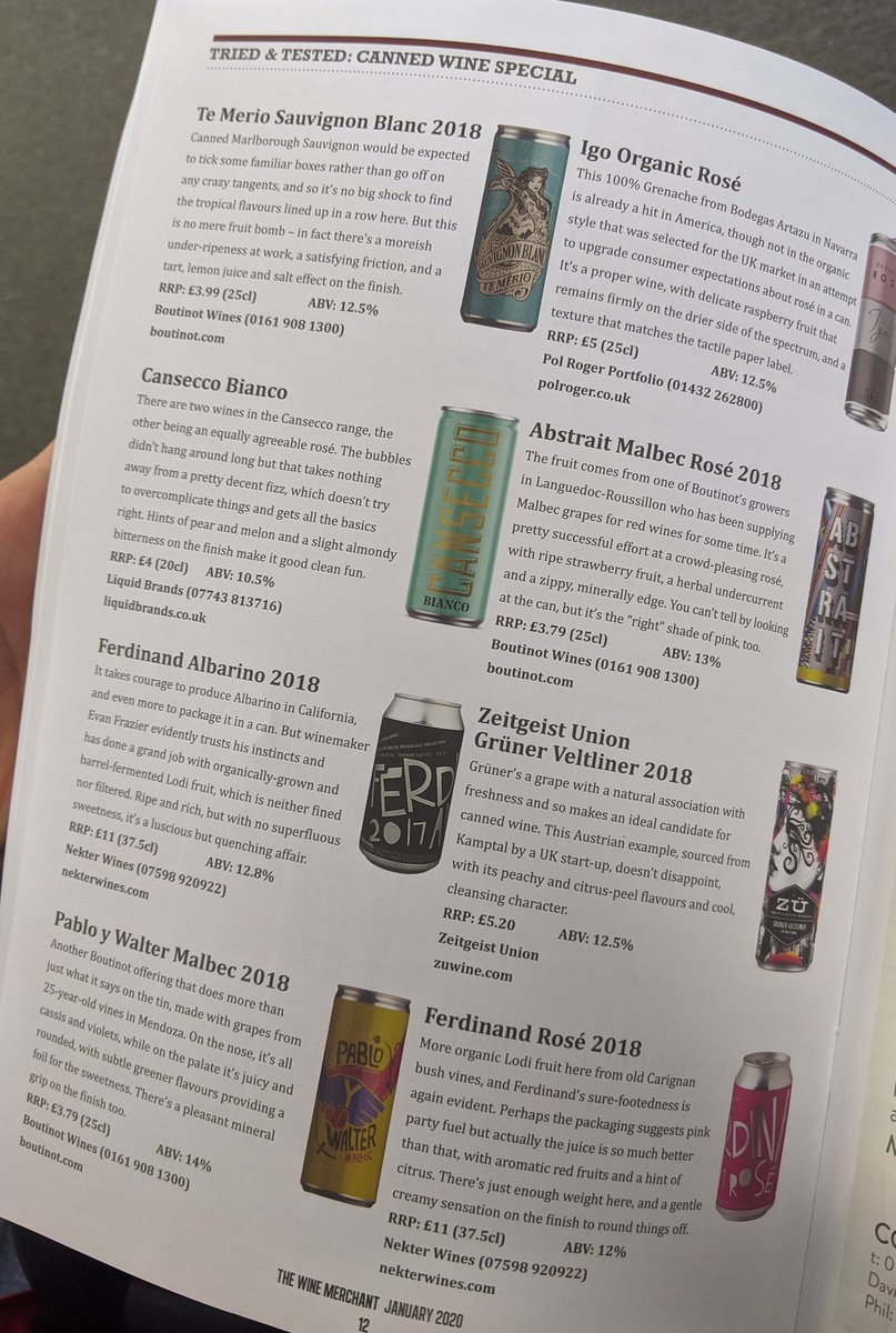 Canned wine making a splash in this month's <a href="/WineMerchantMag/">The Wine Merchant</a>!
