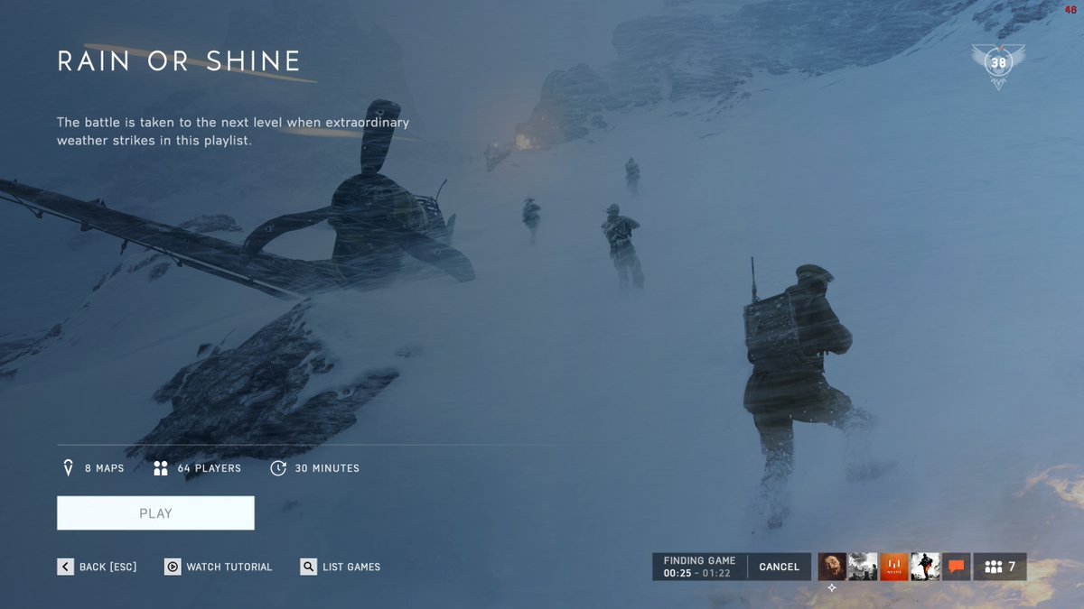 Westie Auf Twitter A New Extreme Weather Playlist Called Rain Or Shine Is Now Live In Battlefieldv It S The Highlighted Playlist For This Week S Tides Of War Where You Can Unlock twitter