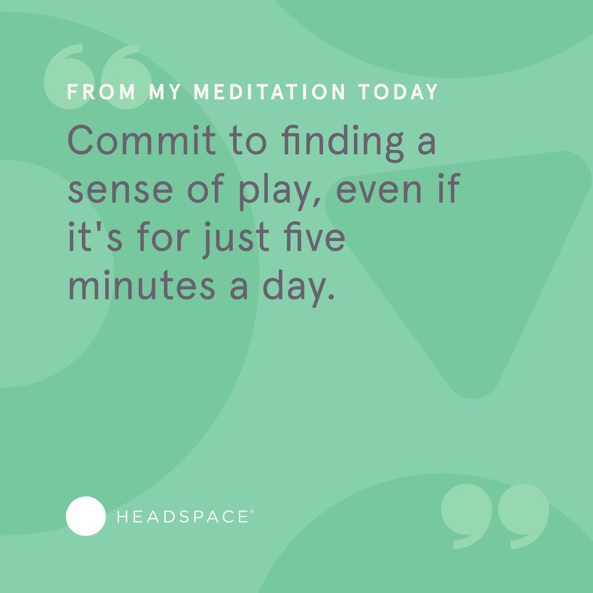 The smallest things can make the biggest difference. Put aside a few minutes for your mind today. headspace.com/sharing-is-car…