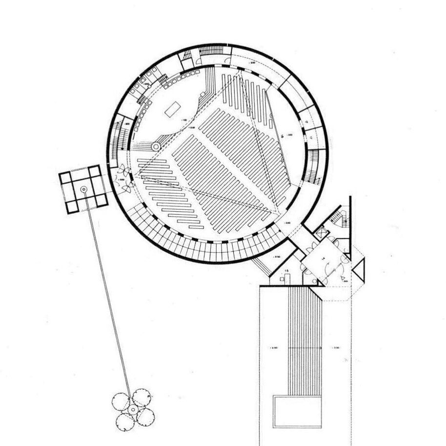 Cathedral of Ville Nouvelle d’Evry, France, Mario Botta, 1988