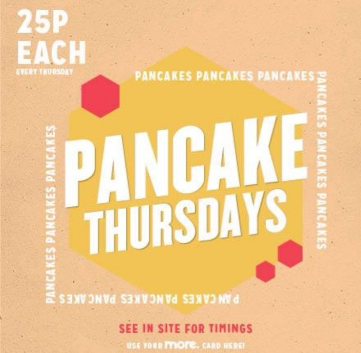 librarydurham's tweet photo. No need to panic - they're 25p each ALL DAY ! #pancakes #ThursdayMotivation #maplicious #durham #beer #moreCard #getStacking https://t.co/jfQlX5QaUc