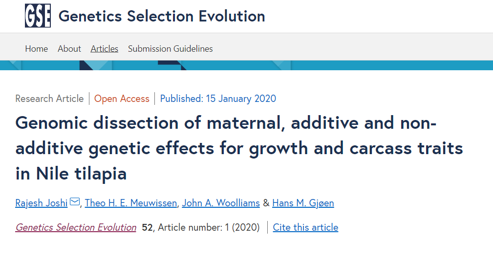 drrajeshjoshi's tweet photo. Another paper for Nile tilapia (was the last paper of my PhD) is finally published 
https://t.co/Nq4FNi3LGD https://t.co/onsMz8xNwA