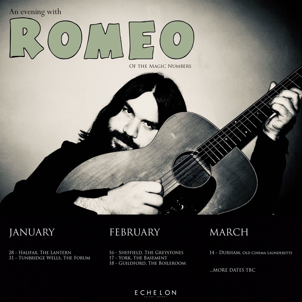 Tickets on sale now - 
thebasementyork.co.uk/romeo-stodart
<a href="/UTIEVENTS/">Under The Influence</a> Presents Romeo Stodart of <a href="/themagicnumbers/">The Magic Numbers</a>