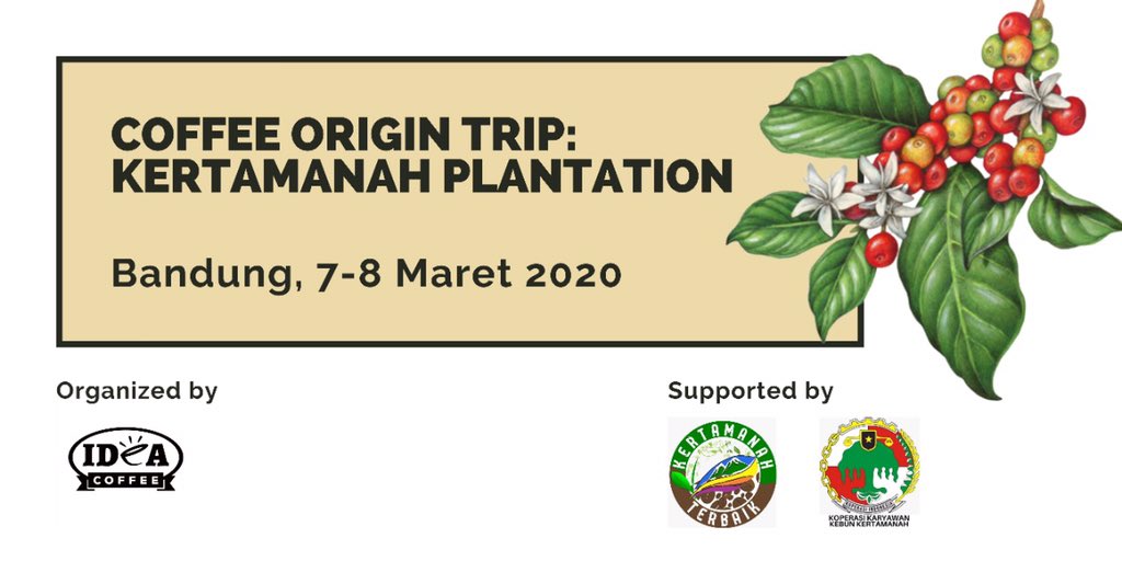 Yuks ikutan coffee origin trip ke kebun kertamanah pangalengan bandung 7-8 maret 2020. Hub WA 0817128748 utk info &amp; registrasi