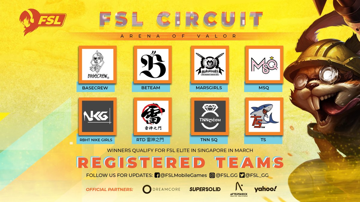 Fsl_GG's tweet image. 🇹🇼 FSL AoV Taiwan registered teams 🇹🇼

Last year, we sent a direct invite to TNN Taiwan to compete in FSL Elite but this time we've opened registration to all of Taiwan!! Here are the 8 teams competing for the FSL AoV Taiwan championship title 🏆

#FSSL #ArenaofValor