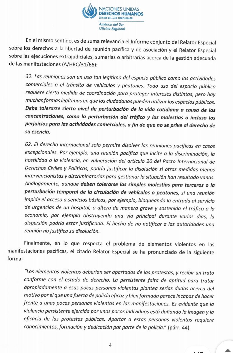AnaMariaGazmuri's tweet photo. Atención! La #LeyAntiSaqueos es en realidad una ley antiprotesta. ONU advierte contravenciones respecto del derecho a la manifestación: “La mera perturbación de la circulación de tráfico o de los peatones o de la actividad económica no equivale a violencia". 👇🏼1/2 https://t.co/j2rbtH304H