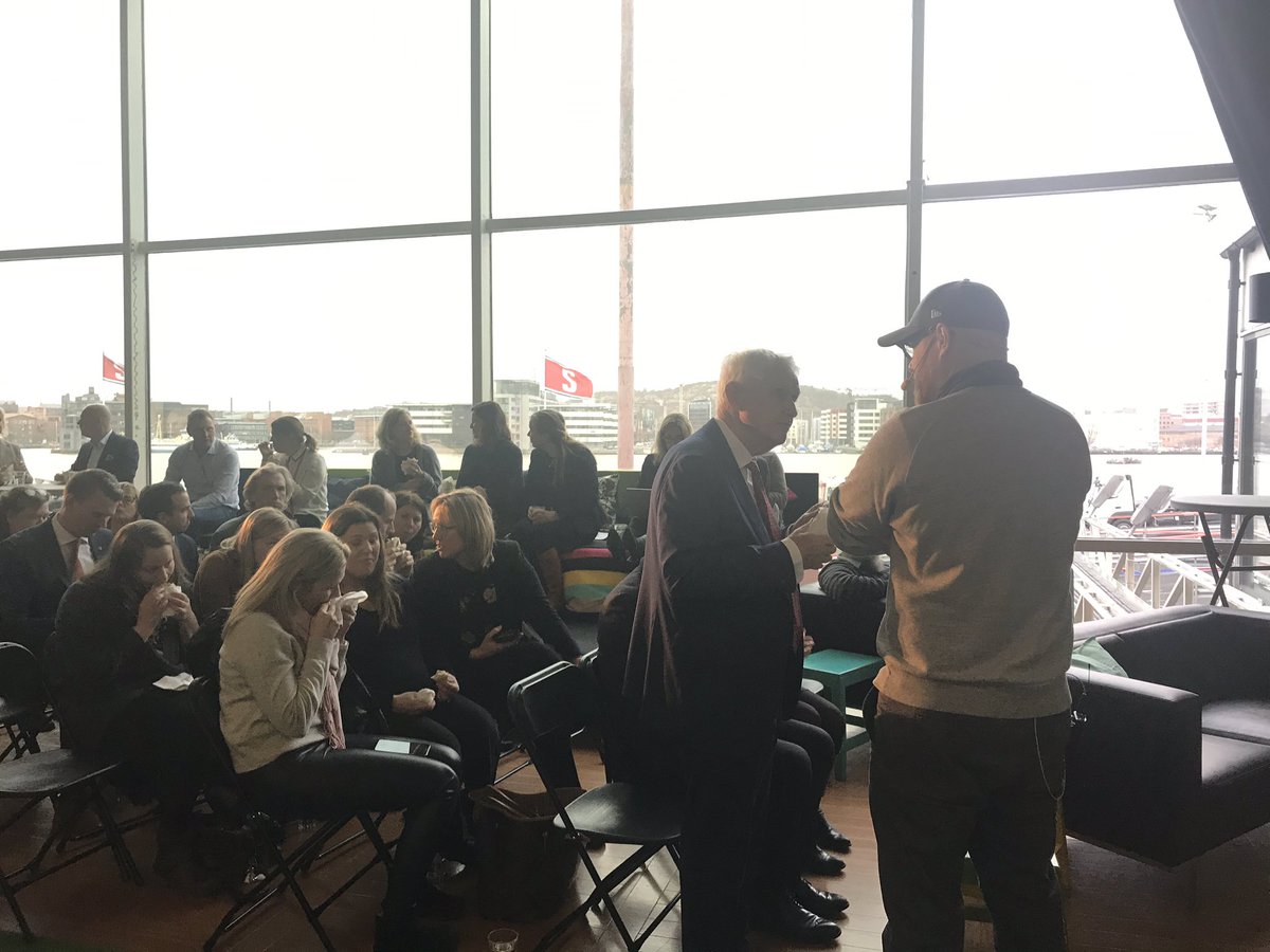 StenaLine's tweet photo. Today, Stena companies meet up in #Gothenburg, the European Capital of Smart Tourism, for our event #FasterForward. Purpose: to increase knowledge, inspire and network around the topic #sustainability. #learningorg #teamwork #inspiration https://t.co/p3qfn4EX7W