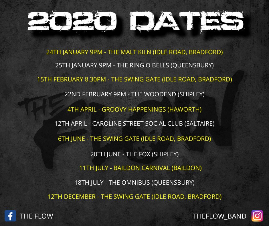 rock2theflow's tweet image. 2020 Gig Dates (So Far)

@mattcbrad
@Bradford_Gigs
@ItsInBradford
@Bradford_Gigs
@Yorkshire_Gigs

#LiveMusic #Bradford #Shipley #Haworth #Queensbury #Eccleshill #Undercliffe #Oasis #MUSE #ArcticMonkeys #Queen #Nirvana #Gigs