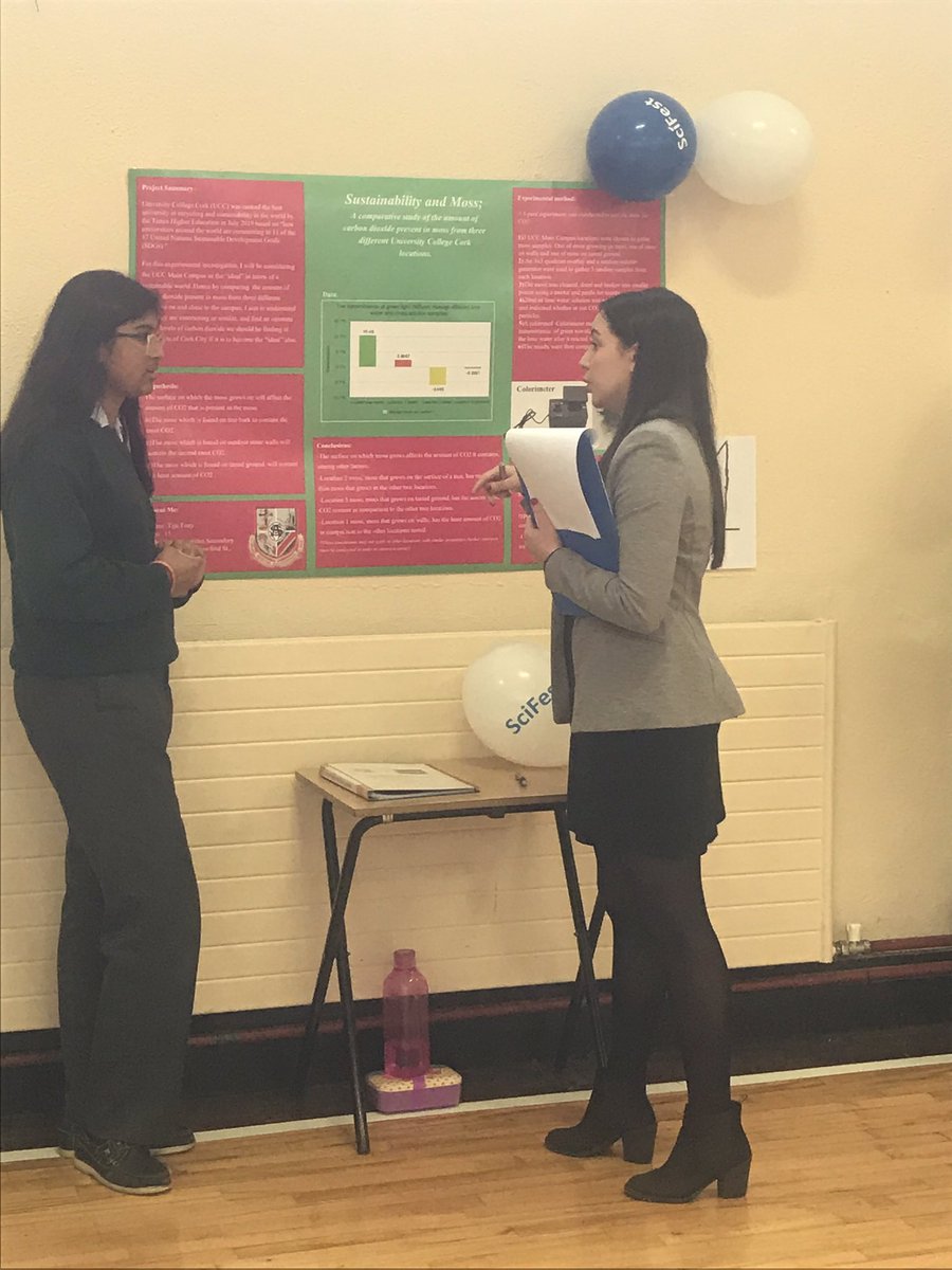 First round of judging started here @stalscork for our <a href="/SciFest4STEM/">SciFest4stem</a> for schools competition!! Many thanks to one of our judges <a href="/Odsarah1/">Sarah O'Donovan</a> from <a href="/Pharmabiotic/">APC Microbiome Ireland</a> #WomenInSTEM #WomenInSTEM