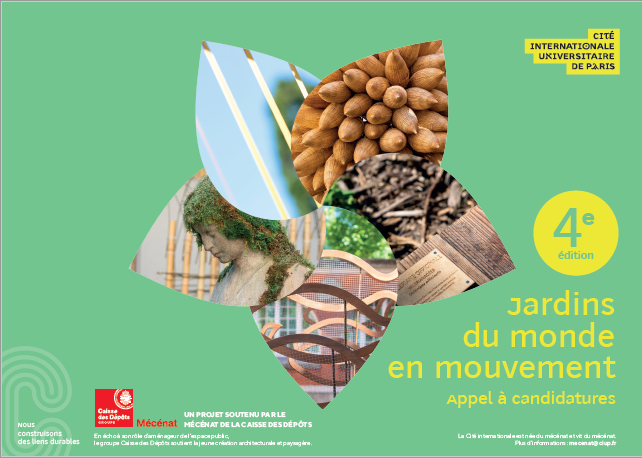Jardins du monde en mouvement. Nouvelle date de remise des candidatures : 10 février à midi. urlz.fr/bAzj #architecture #paysage #bourse