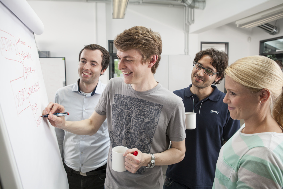 We have coffee, flip charts and nice colleagues...