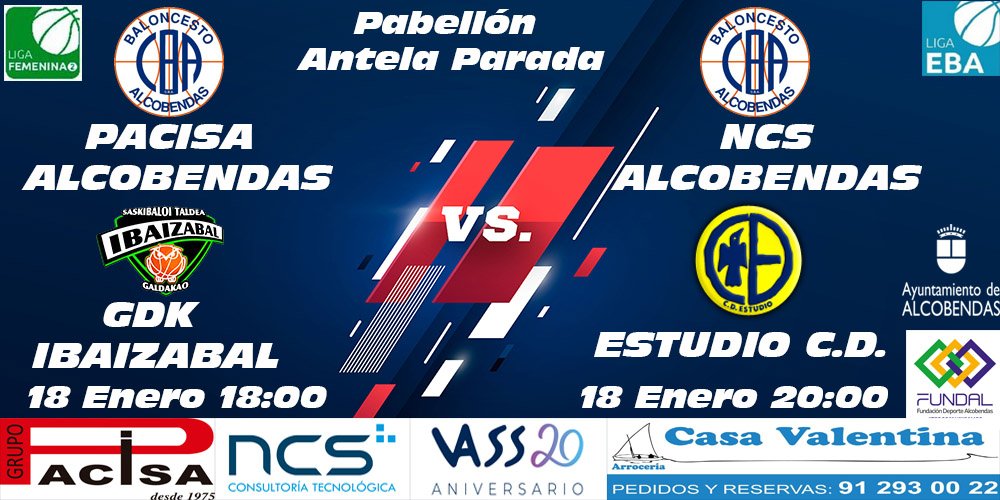 cbalcobendas's tweet photo. ¡Vuelve el mejor baloncesto al Antela Parada y queremos que las gradas se llenen de granate!

Doble jornada de #LF2 Y #EBA

18:00 @PACISAEU Alcobendas 🆚 @IbaizabalST

20:00 @NCSSpain Alcobendas 🆚 @EstudioCD

¡Os esperamos para que os sumeis a la marea granate! #SúmateAlGranate https://t.co/uTgVNvJfTb