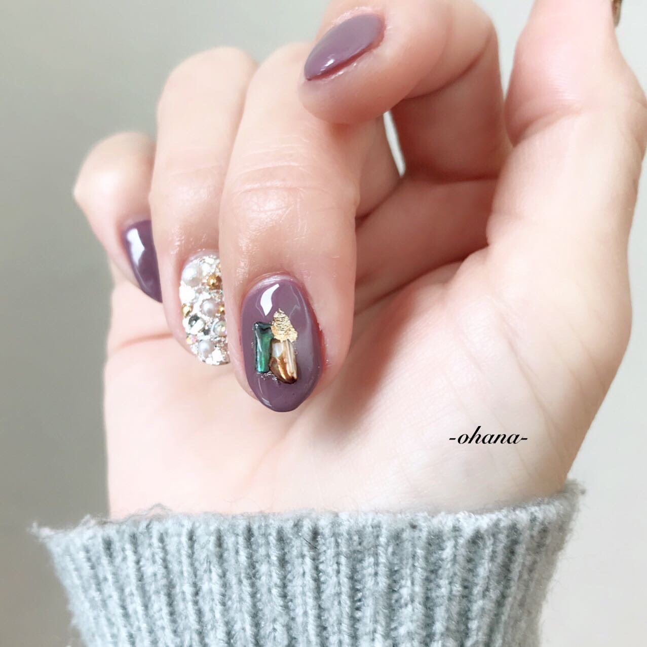 Handmade By Ohana 1月のꫛꫀꪝネイル セルフジェルネイル このダスディーパープル とっても可愛かった 年末年始は編集長の本業が忙しいため 動画での配信はお預け 以前ので良かったら参考にしてみてね T Co Lxzcb7t6kl セルフ