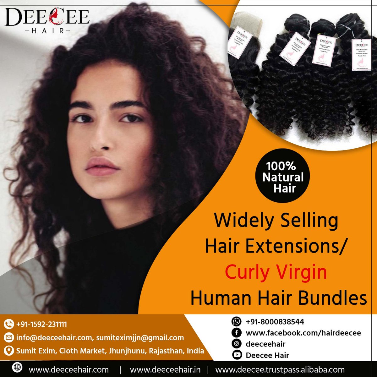 deeceehair's tweet image. DEECEE Hair selling hair extension and virgin hair widely. We provide delivery in most of the serviceable area of the world. We are one of the largest natural human hair (Indian) extension seller across the boundaries. 

#machinewefthair #remymachineweft #machineweft