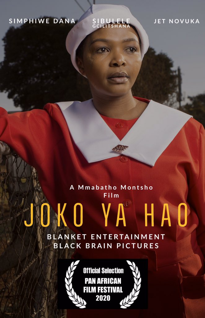 MmabathoMontsho's tweet photo. It’s with the greatest &amp; sincerest pride to announce that 2 films I wrote &amp; directed have been selected for the prestigious #PanAfricanFilmFestival2020. Big up to great performances of @simphiwedana who stars in #JokoYaHao; my mom &amp; Gali Mfokazane who star in #TheAwardCeremony 🎉 https://t.co/m9K5PsCsNs