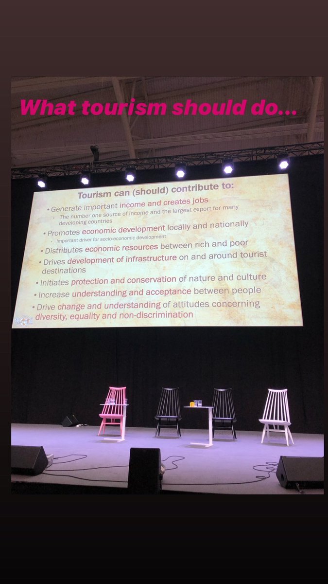 GaddingGelder's tweet photo. Jeppe Klockareson from @Fair_Travel_Swe says we must maximise the positive effects of travel. It’s about quality over quantity @MatkaTravelFair @sellingtravmag https://t.co/mkd4H9tqY7