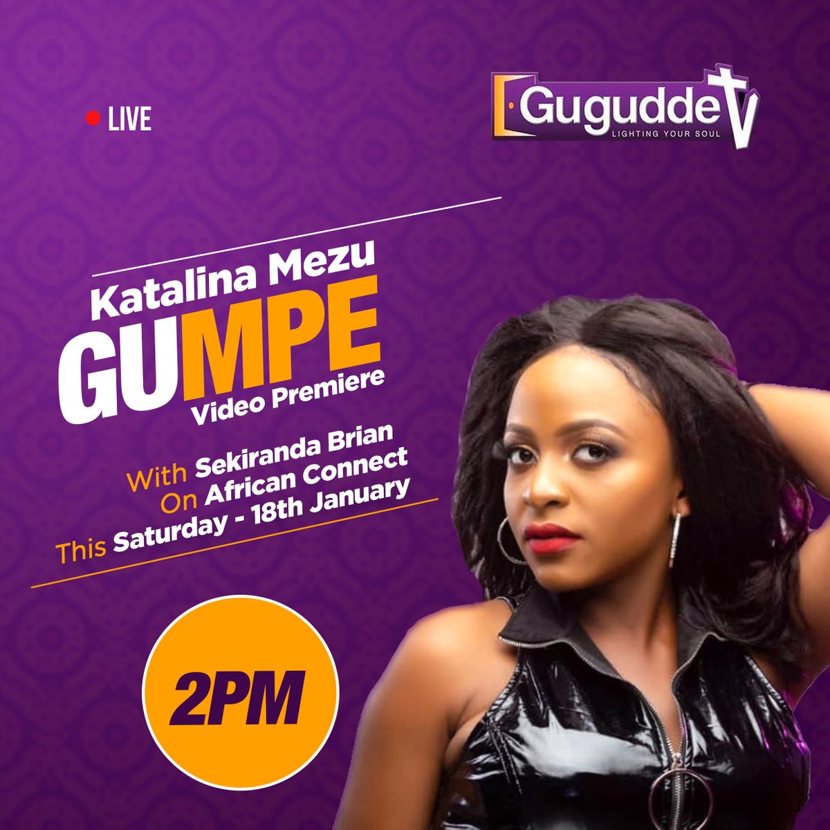 katalina_mezu's tweet photo. Hello my Fans,
Tomorrow Saturday 18th @ 2PM. Catch me live on @GuguddeTv with @Brian98469105 on the #AfricanConnect show. 

Tune is for the Massive #GumpeVideoPremiere. 

#KatalinaMezuMuzik https://t.co/DqbzWzrs8A