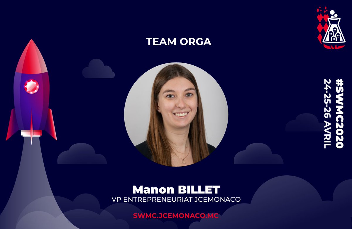 SWMonaco's tweet photo. [ORGA #SWMC] Manon Billet
Diplômée de l’@EDHEC_BSchool, actuellement Coordinatrice Banquets et Conventions au sein de la @MonteCarloSBM, enfin, au sein de la @jcemonaco , elle a été récemment élue Vice-President en charge du pôle #Entrepreneuriat ➡ https://t.co/cuxwqNgHmn https://t.co/BtOWOuo6ES