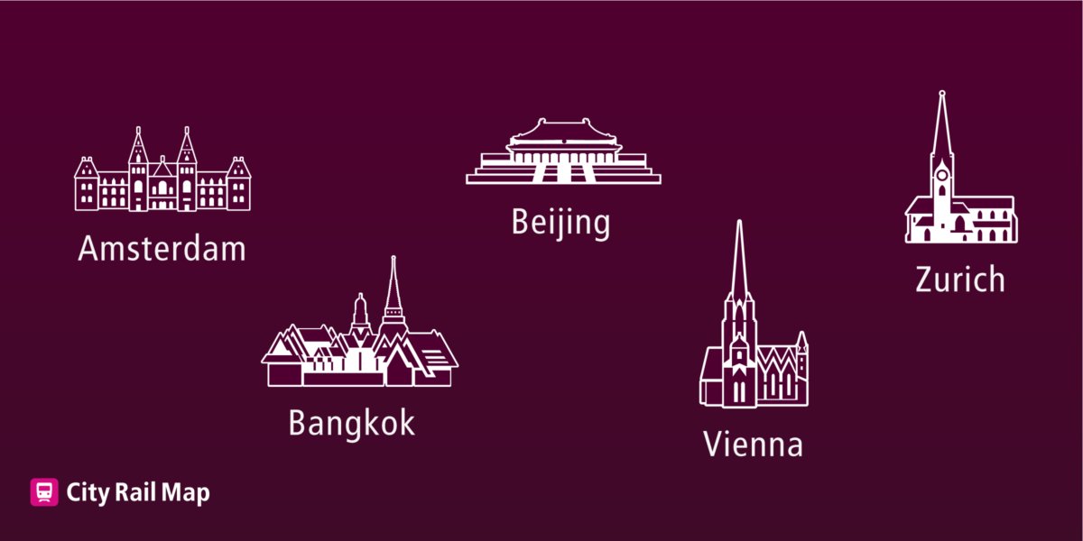 cityrailmap's tweet photo. Guess what, fellow #traveladdict ? We are happy to announce we have made updates to the following city maps: #Amsterdam #Bangkok #Beijing #Zurich and #Vienna. Please update your cityrailmap app so you can always #findyourselfoffline . #happytraveling https://t.co/gH7MrABi8e