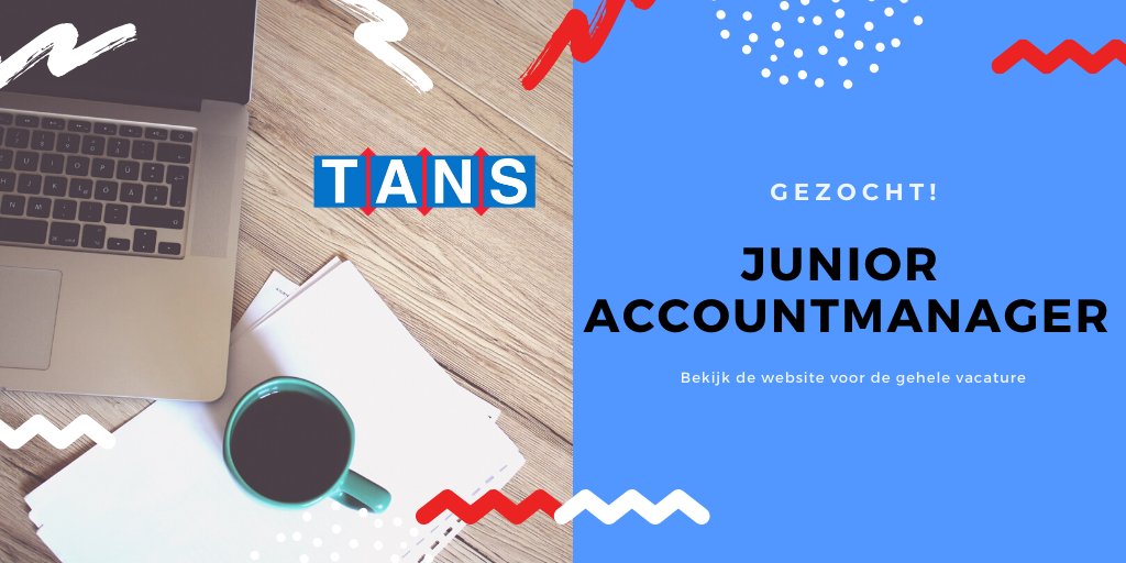 TANS is op zoek naar een Junior Accountmanager! Ben jij of ken jij iemand die deze functie zou kunnen vervullen? Bekijk hem hier: tans.net/files/download… #vacature #accountmanager