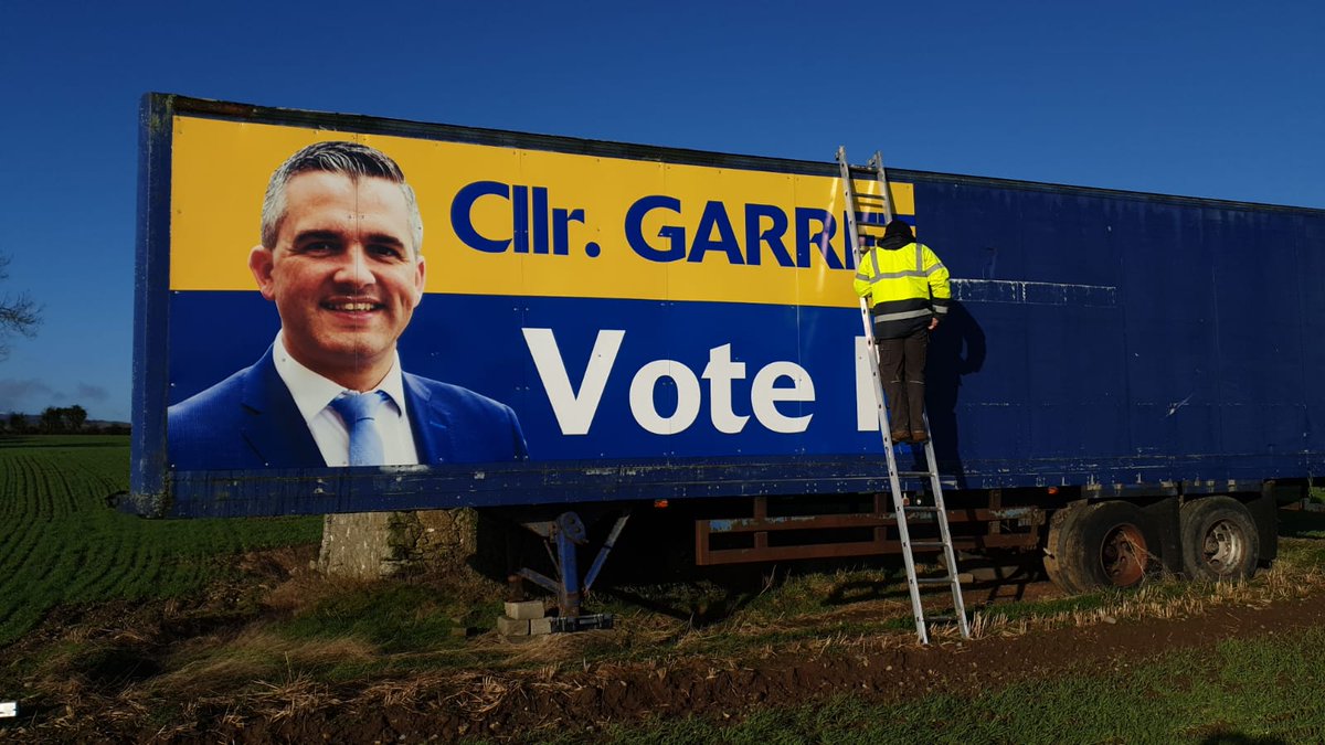 garretahearn's tweet photo. Thank you to all the team who have been out with me putting up posters the last few days... #GE2020 is well and truly on! I'm so excited to lead a campaign with a positive message of delivering real investment for my County.
#GoWithGarret https://t.co/Sradw08A11