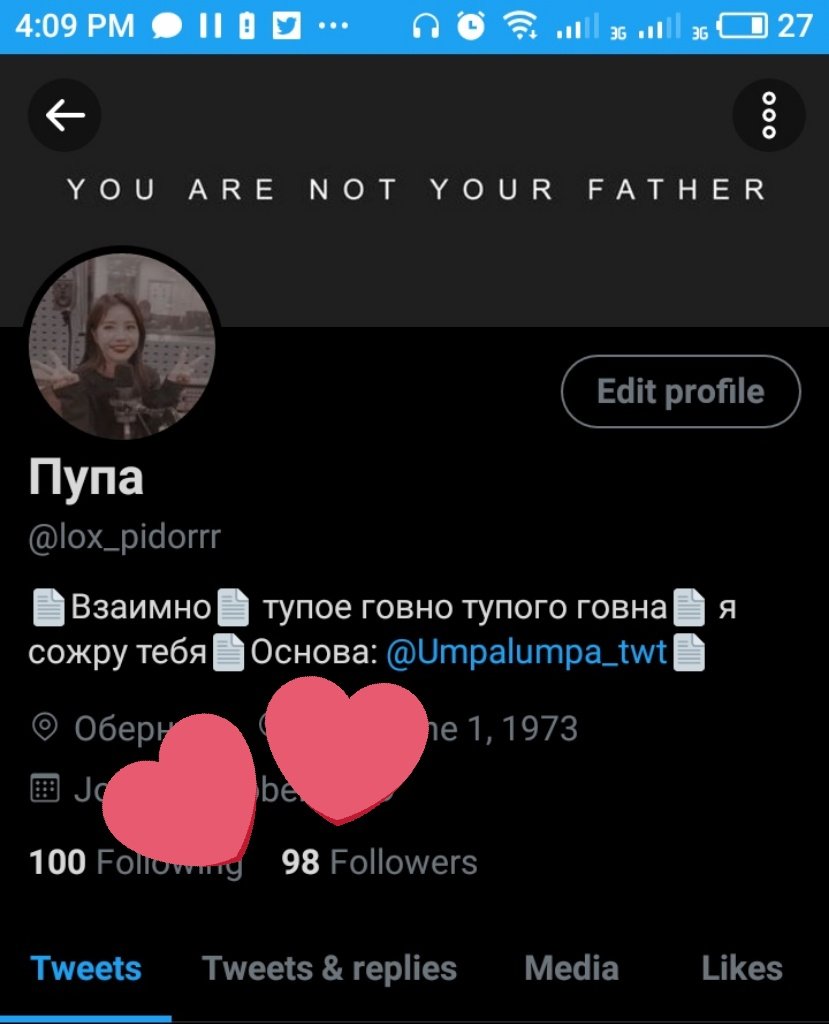 Ну слушайте–
@lox_pidorrr