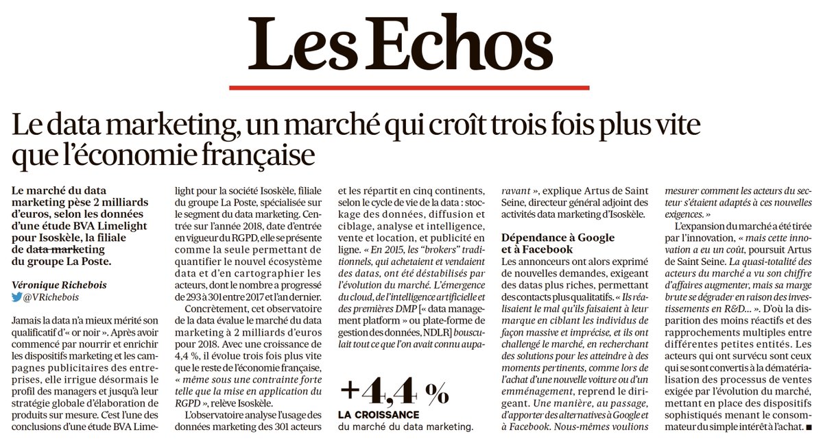 isoskele's tweet photo. Réussir l'équilibre entre data & créa passe d'abord par la bonne compréhension du marché data marketing ➡️ L'analyse ISOSKELE sur les grandes mutations qui attendent les annonceurs dans Les Echos !
#obsdata #datadriven #equilibre https://t.co/3P1ilLMWHq