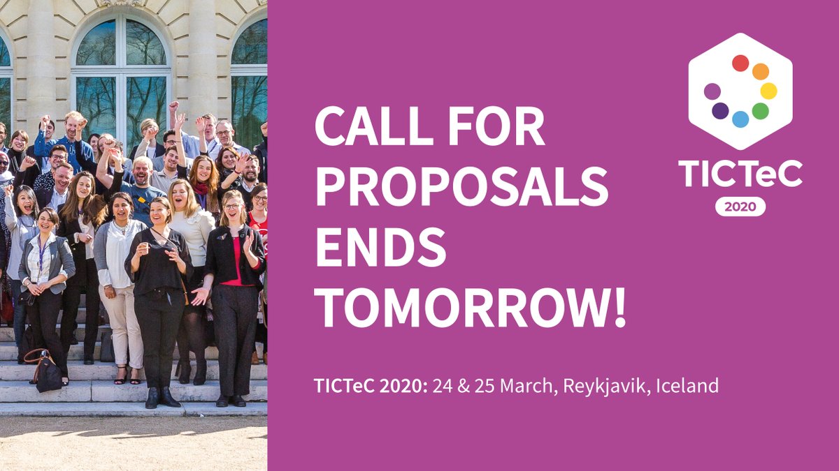 Tomorrow is your last chance to apply to present your #civictech research and/or experiences at #TICTeC 2020; or to host a workshop on the conference theme. Join the global community to discuss how we can make civic tech even better. tictec.mysociety.org/2020#call-for-… #ICT4D #tech4good