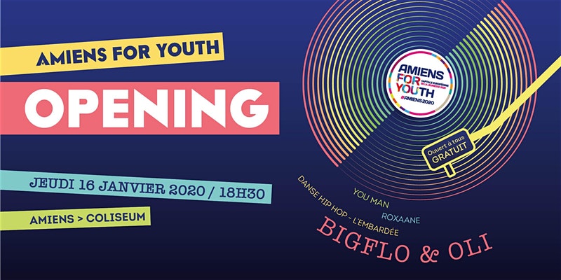 InjuveSpain's tweet photo. #Amiens cette journée est pour toi!

Nous l'attendions avec impatience: Bonne cérémonie d'ouverture! 🎉

Aujourd'hui dès 18h30 le Coliseum accueillera la cérémonie d'ouverture d' #AmiensforYouth!!

Capitale Européenne de la Jeunesse 2020 #EYC2020 https://t.co/EA2Jp6sTxP