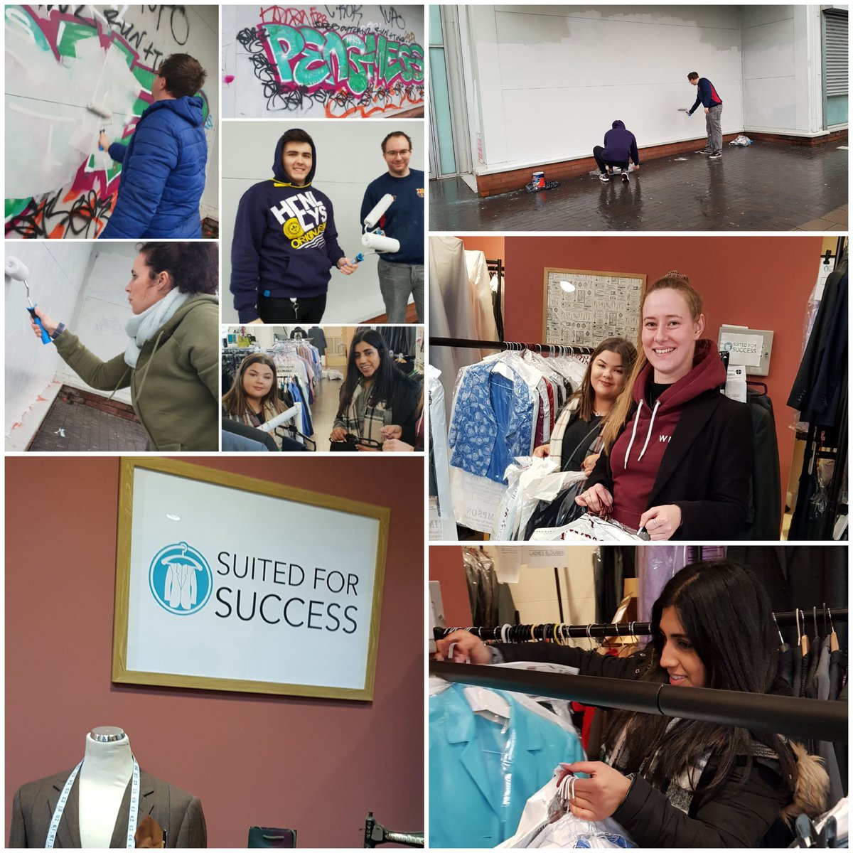 Another great day volunteering at @SuitedForBham on Tuesday. Thank you to the Enterprise team for all your hard work! @U2Diversity #U2Good2betrue #community