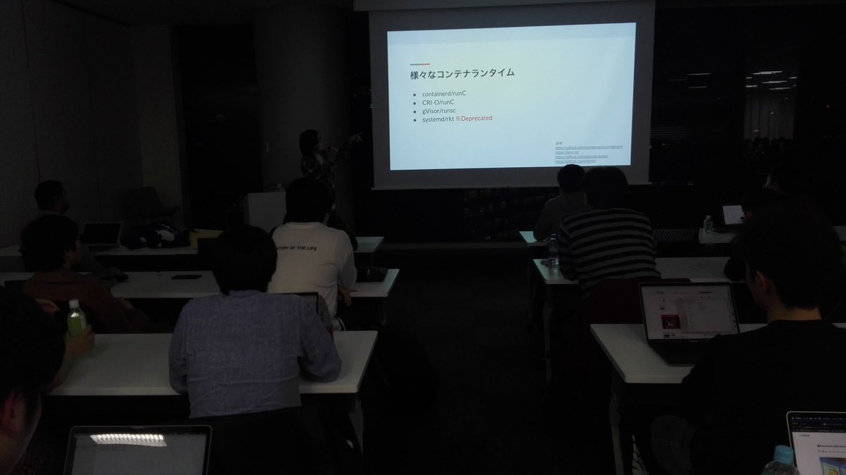 DockerTokyo's tweet photo. Docker &amp; various runtimes by @asya_aoi1049 #dockertokyo https://t.co/FmUeNnVUrw