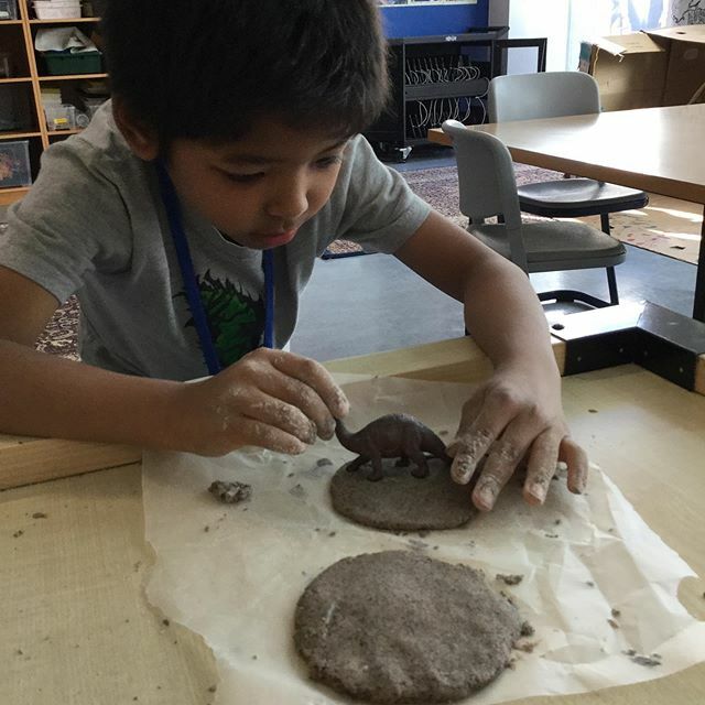 AISRESSTEM's tweet image. Today we made fossils to teach KG1 about how scientists find evidence of dinosaurs! 🦕