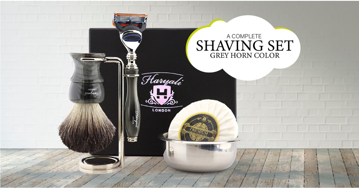 HaryaliLondon's tweet photo. A COMPLETE SHAVING SET
GREY HORN COLOR
Haryalilondon provides you a fantastic shaving set.
25% discount on this set.
https://t.co/w3Ck8onQuJ
#shavingset #shavingkit #shavingrazor #razorformen #menrazor #shavingproducts https://t.co/Lr4IWnCuKs