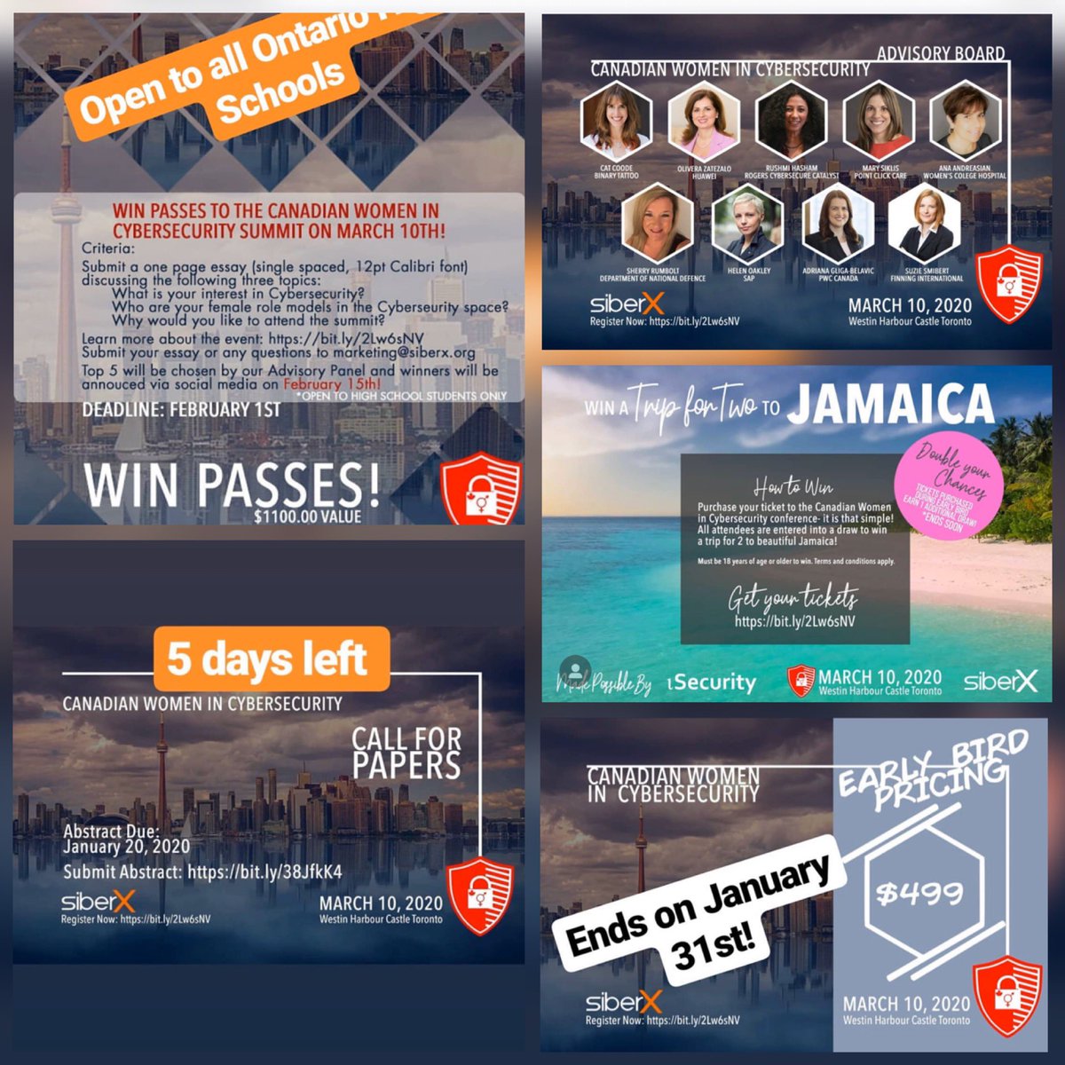 e2hln's tweet image. Have you heard yet about upcoming conference by @siberxorg on March 10th in #Toronto - “Canadian Women in Cybersecurity”? Check it out! Only a few days left to submit your papers!

Join the movement. #WeAreCyber

#womenintech #cybersecurity #cyberladies #womenincyber #torontotech