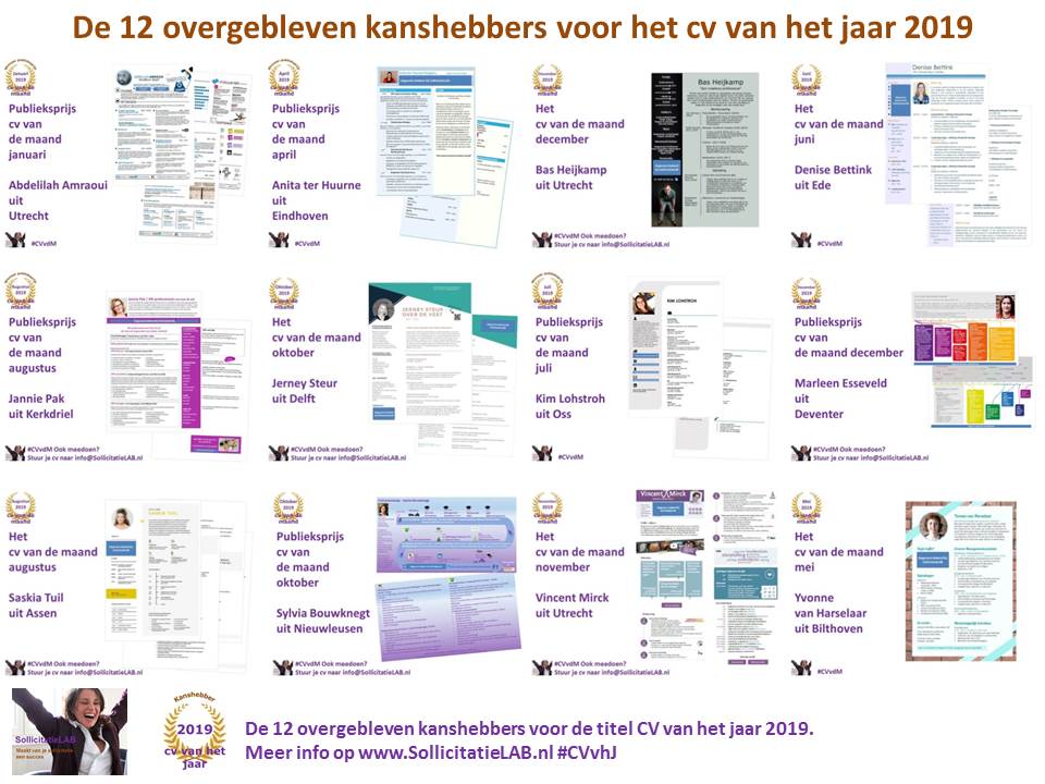 SollicitatieLAB's tweet image. Je kan vandaag 16/1 tot 18 uur stemmen op de 12 kanshebbers voor
HET CV VAN HET JAAR 
sollicitatielab.nl/Cv-van-het-jaa…
Dus stem op de cv's van
Abdelilah
@MindjoyNL
@basheijkamp
Denise
@janniepak
@JerneySteur
@KimmieOss
@marleenesseveld
Saskia
@sbo2202 
@VincentMirck 
en
@YvonnevanHarsel