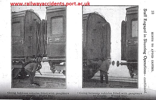  #NairnshireJust the 1 injury - always a nice position to be in!On 1/8/1911 pointsman J Mitchell was uncoupling coaches at  #Nairn. He went between them, but was caught between gangways, bruising his left shoulder.More from:  http://www.railwayaccidents.port.ac.uk  @GurnNurn  @HLHArchives