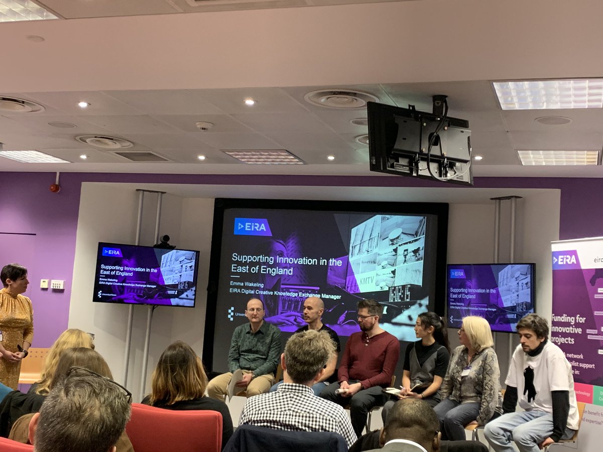 AlyTips's tweet photo. Lots of interesting presentations on tech in live performance at #EIRA5G event from @ShoelStadlen @weare_immersive @LiamJarvis @AoiEsteban and #JanePitt so many ideas buzzing around my head! https://t.co/3w7IUdFb7W