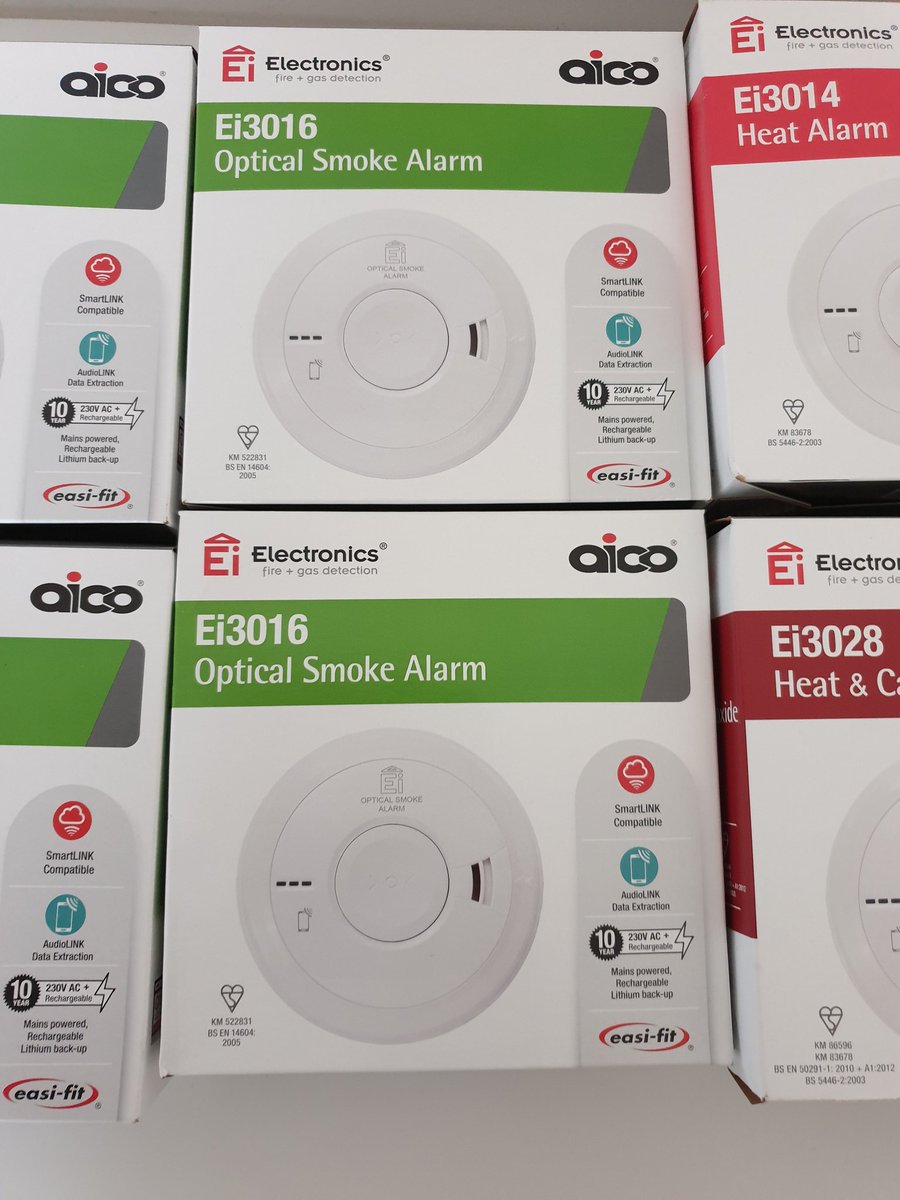 ejb_electrical's tweet photo. Nice little smoke, heat and carbon monoxide detection upgrade in a hmo last week using my go to brand @aico_ltd 3000 series, perfect for any rental property especially with the smart modules for interconnection without cabling infrastructure. https://t.co/lzs3gJa7b6