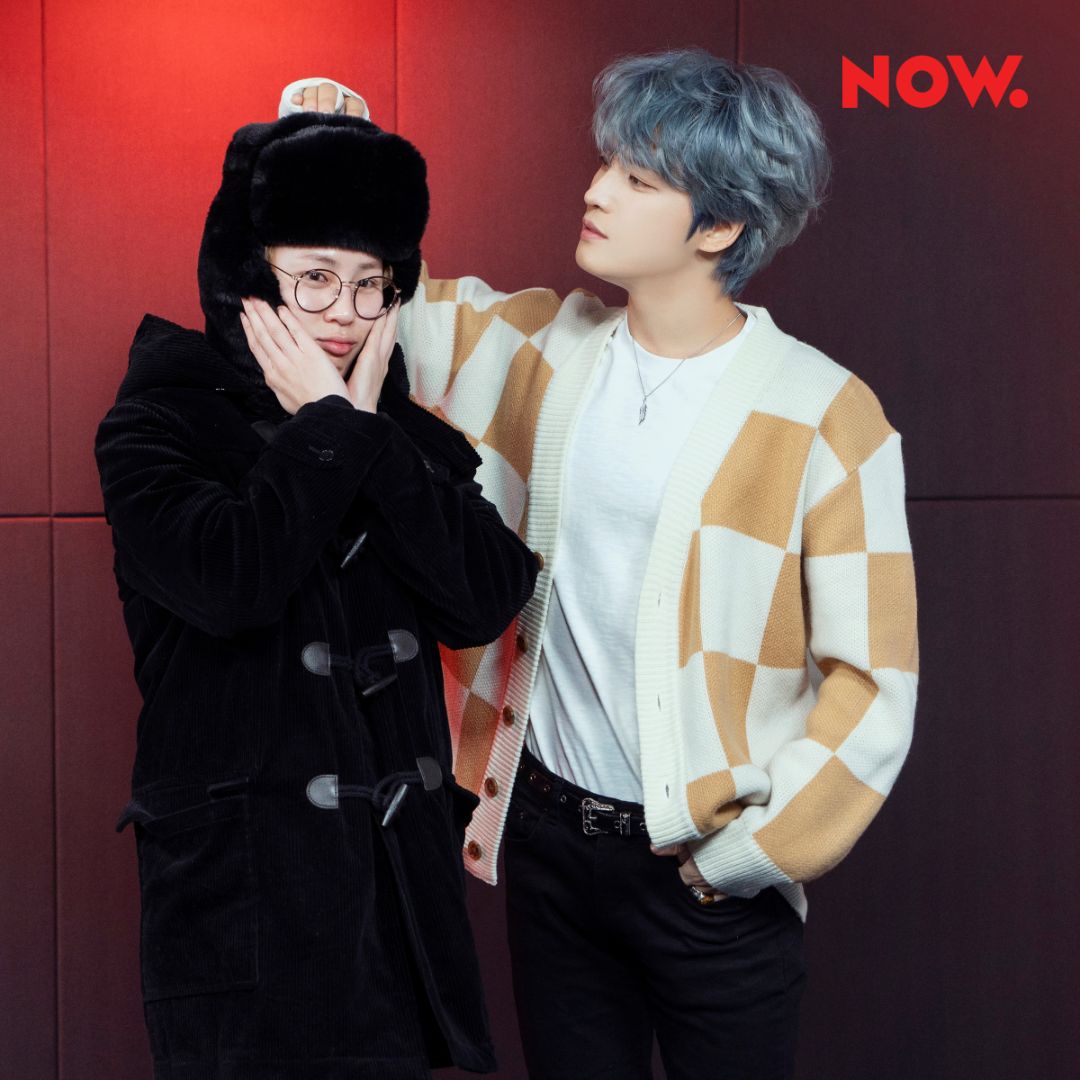 npop_zip's tweet image. #심야아이돌 100회 주간 어마어마한 게스트🔥🔥 미스터JJ 씨 #김재중 씨와 함께 했습니다. 멋지고, 다정하고, 따뜻했던 재중씨와  재중 선밴님 앞에서 멍뭉미🐶 폭발했던 #셍스트 사진을 보여드릴게#애요 ~👬📷 #NOW온에어