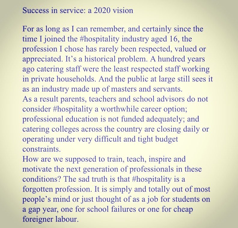 fredsirieix1's tweet photo. The time has come to devise a strategy and act #hospitality 

Open letter 

@10DowningStreet @Helen_Whately @DCMS @MoJGovUK @educationgovuk @UKHofficial https://t.co/pYOzCoivzX
