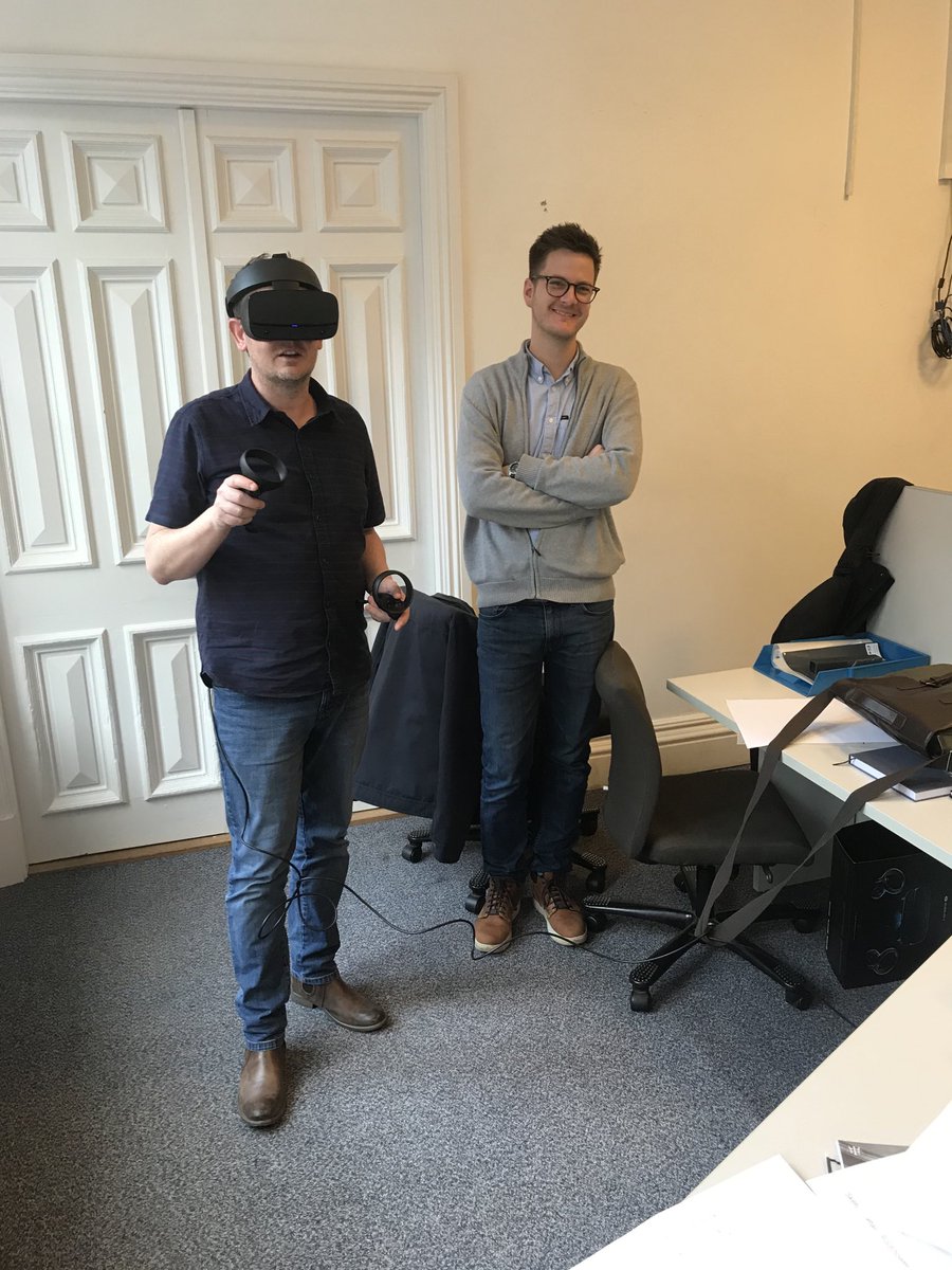 redskyarchitect's tweet image. Day 1 with our new VR headset and work takes a back seat... seriously these things are amazing. Can’t wait to walk client’s through our buildings #VRarchitecture