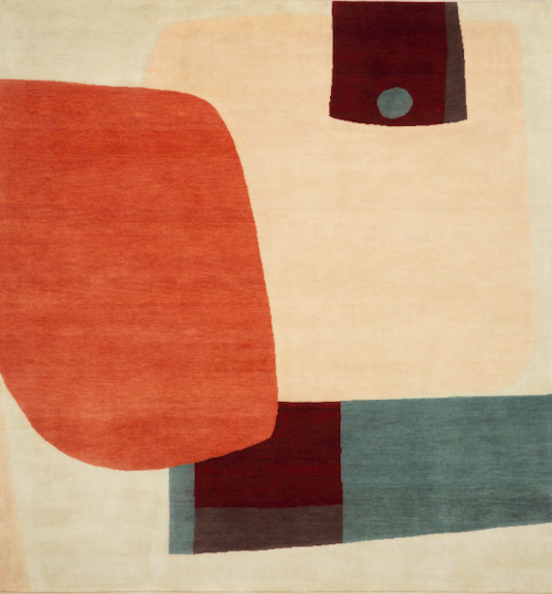 Boulder #1 #rug, hand knotted in Turkish wool  2.20 x 2.05m and to order in custom sizes <a href="/GideonHatch/">Gideon Hatch</a> exhibiting at #LARTA <a href="/decorativefair/">The Decorative Fair</a>, Battersea Park, 21-26 January (there’s Boulder 2 as well!)